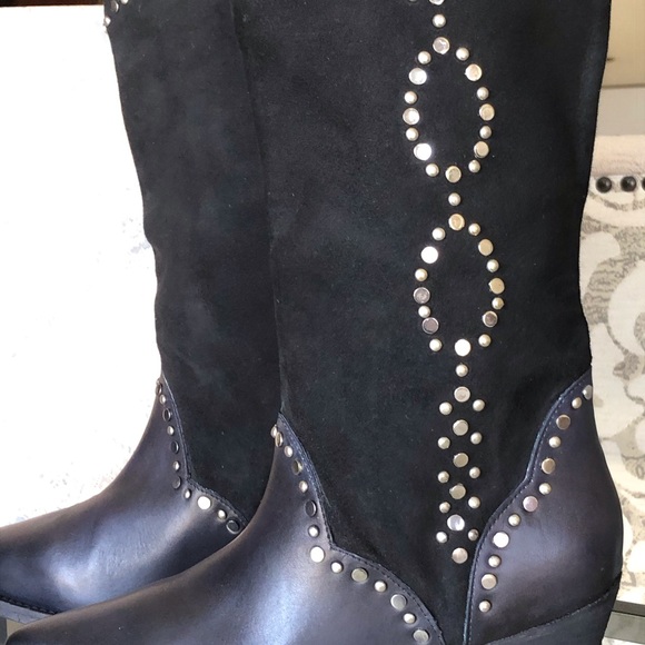 Free People Jaxson studded black suede boots - Picture 4 of 9